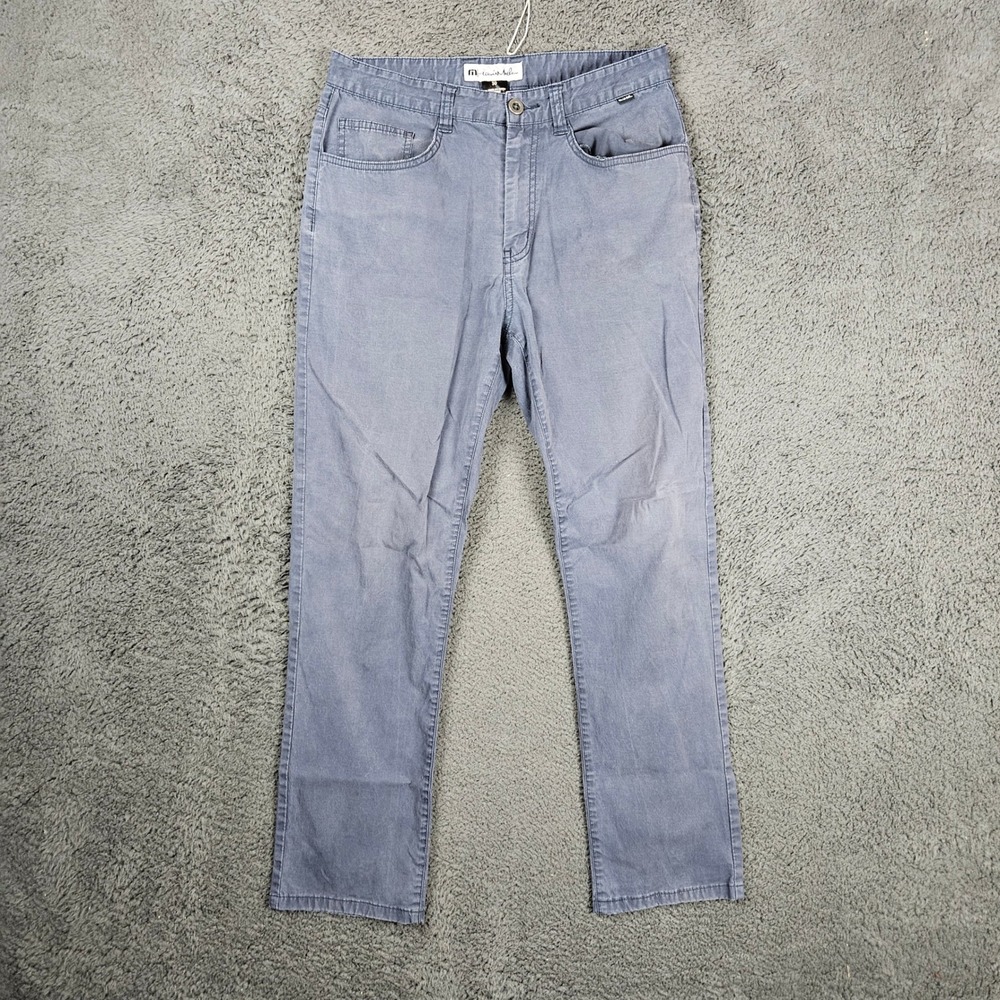 TravisMathew Mens 30 Slate Blue Gray Tencel Stretch Chino Pants‎